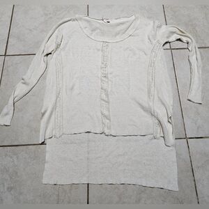 Free People small hi low sweater white